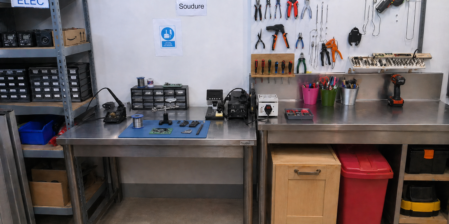 Zone électronique et soudure